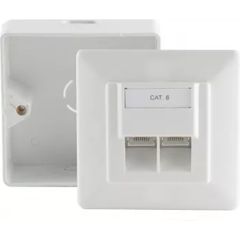 Toma de red ShiverPeaks 74251-SET Cat 5e 2 puertos de superficie