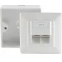 Toma de red ShiverPeaks 74251-SET Cat 5e 2 puertos de superficie