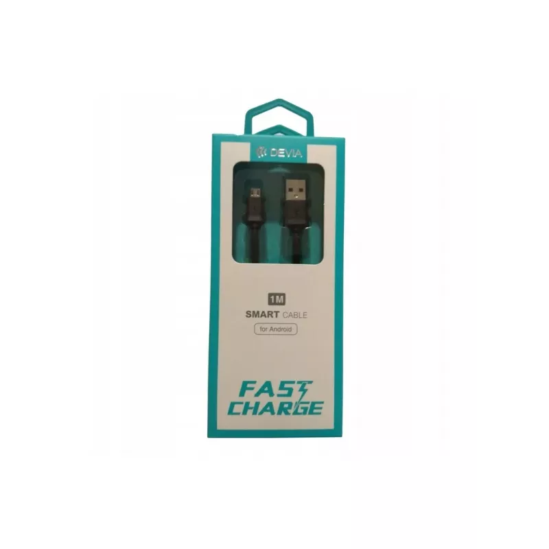Cable de carga USB Devia Micro Smart Series V2 5V 2,1A 1 m, negro