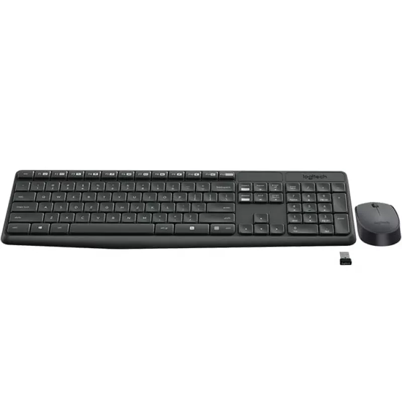 Logitech MK235 - Conjunto teclado y ratón - inalámbrico - 2,4 GHz - portugués