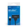 Cable de interfaz SAVIO SATA a USB 3.1 Gen 1 AK-68, conector hembra SATA a conector macho USB-A, 5 Gbit/s, 0,25 m, negro