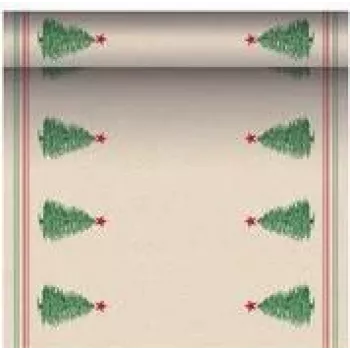 PAPSTAR Camino de mesa Christmastree with Star 89780 Multicolor 40,0 cm x 3,0 m (89780)