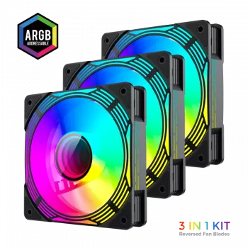 Gamemax | Ventilador de caja | KF300R BK | Negro