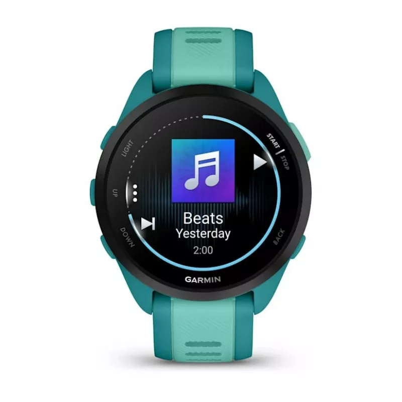 Garmin Forerunner 165 Music reloj inteligente, 43 mm, AMOLED de 1,2 pulgadas, GPS, turquesa