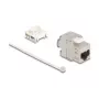 Delock 90723 Módulo Keystone delgado RJ45 a LSA Cat.6A, blindado, 180 grados, sin herramientas