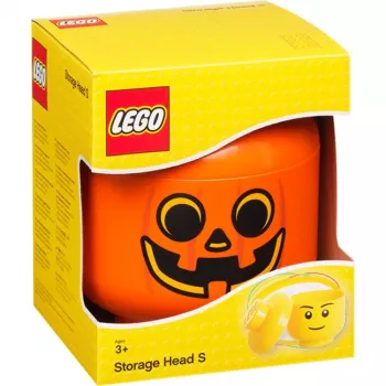 LEGO Storage Head calabaza, pequeño, caja de almacenamiento naranja/negro