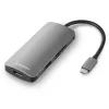 Adaptador multipuerto Sharkoon USB 3.0 Type-C 3.2 Gen 1 gris