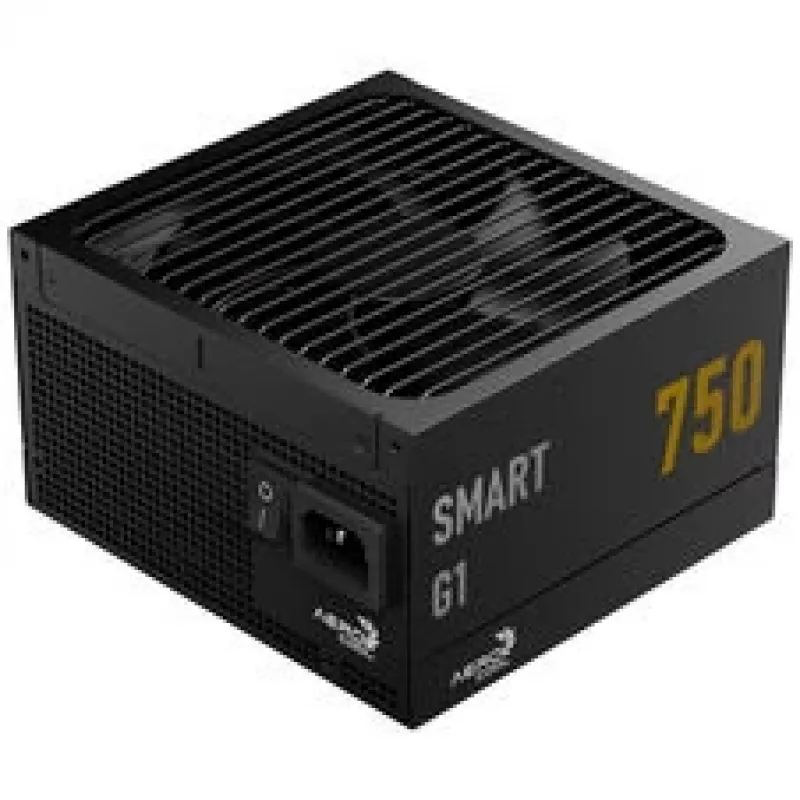 Fuente de alimentación AEROCOOL Smart G1 750W, 80 PLUS Gold, ATX 3.1, PCIe 5.1, negra