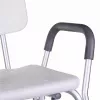 Taburete de ducha con respaldo y asas