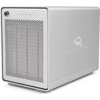 OWC Mercury Elite Pro Quad – 2,5/3,5 – Serial ATA III – 0 – 1 – 1+0 – 4 – 5 – JBOD – 3.1 (3.1 Gen 2) – USB Type-C – caja para discos duros (OWCMEQCTSRT00)
