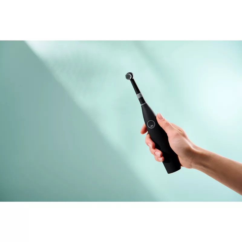 happybrush ECO R2 Allblack, adulto, cepillo de dientes vibratorio, limpieza profunda, pulido, sensible, 8800 movimientos por minuto, negro, Alemania