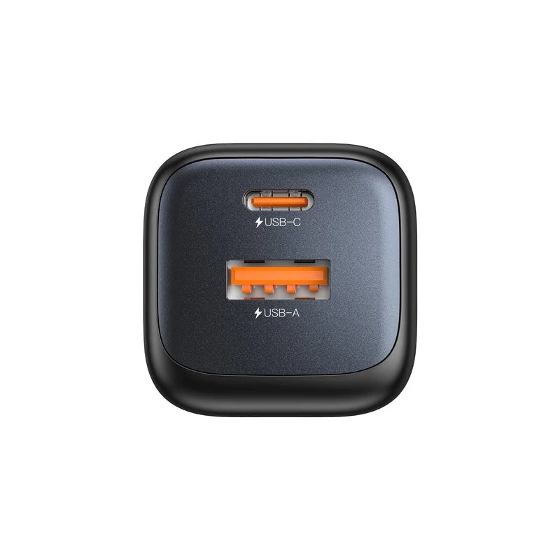Cargador de pared Unitek P1128ABK01-EU – 2 puertos GaN USB‑C y USB‑A, 20W en total, negro