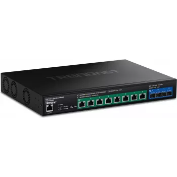 TRENDnet TPE-7124SBF - Versión v1.0R - Switch - web - Smart - 8 x 10 Gigabit Ethernet + 4 x 10 Gigabit SFP+ - montaje en rack - PoE++ (720 W) (TPE-7124SBF)