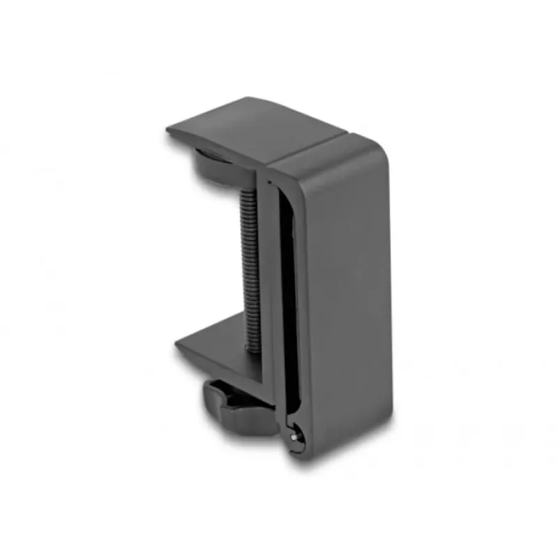 Delock - Soporte para auriculares - ajustable, para montaje en mesa, aluminio - Negro (18449)