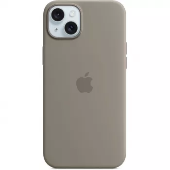 Funda de silicona Apple iPhone 15 Plus MagSafe Clay