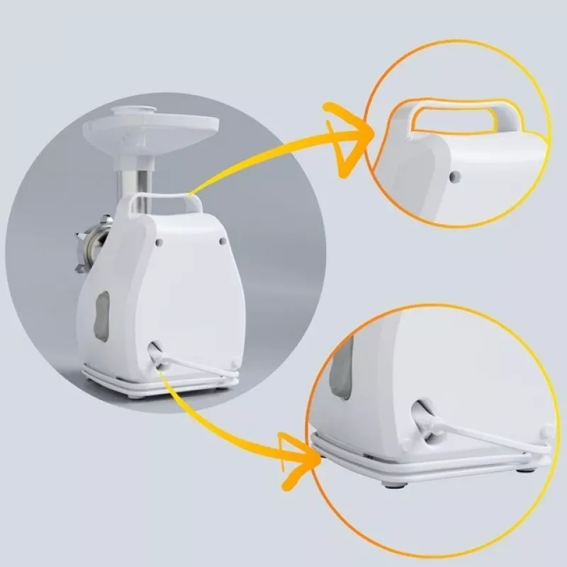 Picadora de carne eléctrica SMAPP 490.8 — 2200 W, 1 velocidad, 3 discos perforados (Ø 2,7–8 mm), blanca