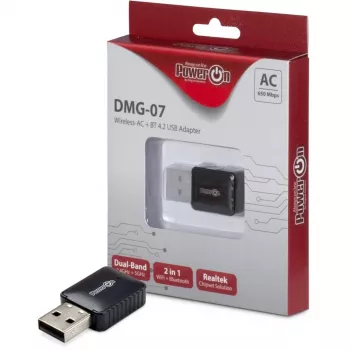 Inter-Tech DMG-07 – inalámbrico – USB – Wi-Fi / Bluetooth – Wi-Fi 5 (802.11ac) – 650 Mbit/s – negro (88888146)