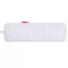 Regleta de enchufes MACLEAN MCE388 W – 2 enchufes, 3×USB, 110–240V, 2500W, cable de 3 m, blanca