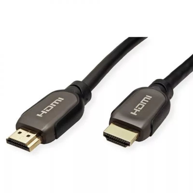 ROTRONIC-SECOMP Roline - Cable HDMI con Ethernet - HDMI macho a HDMI macho - 2 m - Doble aislamiento - Negro - para exteriores, 8K50/60Hz (7680 x 4320)
