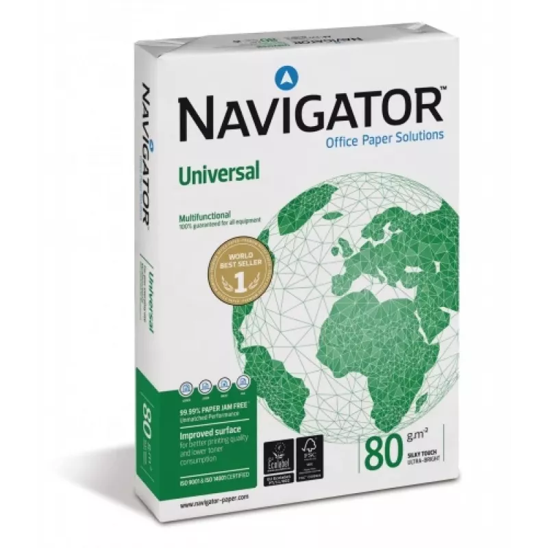 Papel NAVIGATOR A4, 80g, 500 hojas