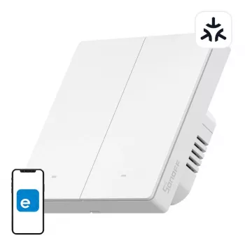 Interruptor de pared inteligente WiFi Matter SONOFF M5-2C-86W (2 canales)