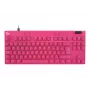 Teclado gaming Logitech G 920-013249 USB AZERTY francés rosa Tenkeyless