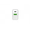 Cargador rápido de red NATEC RIBERA 12V 20W USB-C PD 3.0 + USB-A Samsung AFC blanco
