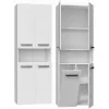 Armario de baño Topeshop NEL 1K DK BIEL Blanco 5 estantes