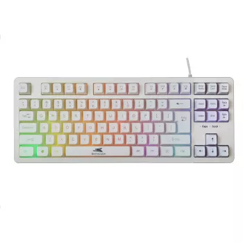 Teclado mecánico Baracuda Krill White KRILL-W — diseño compacto, conexión USB