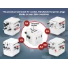 Fuente de alimentación de viaje GEMBIRD TPA-1A2C20-01-W — 20 W, USB-A (18 W) + 2× USB-C (20 W), enchufe tipo E, blanco
