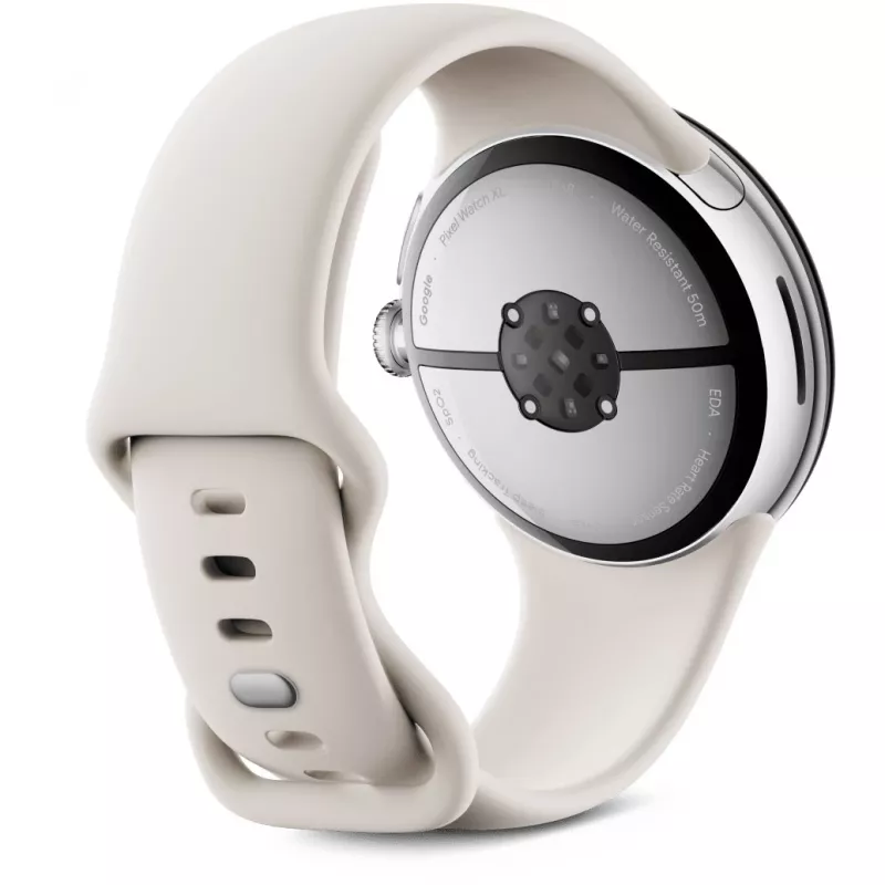 Google Pixel Watch 3 45 mm Wi-Fi reloj inteligente, plata pulida (Porcelain)