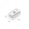 ZWILLING Fresh & Save 36803-003-0 set de recipientes rectangulares de vidrio al vacío, 3 uds. (S/M/L, 0,35/0,75/1,6 L), borosilicato, apto para microondas/horno/lavavajillas, gris/transparente