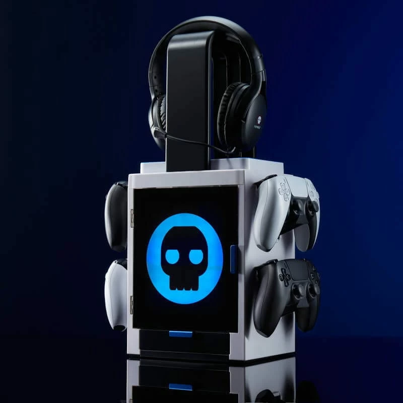 Numskull Games PS5 Inspired Gaming Locker, soporte para discos de juegos, PlayStation 5, Gris, Con cable, 1 ud.