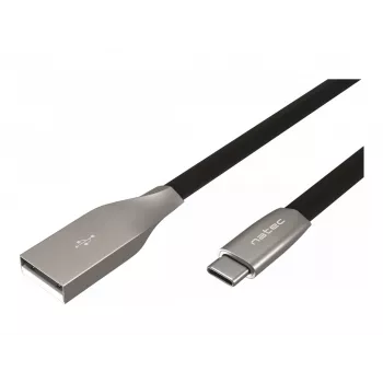 Cable NATEC USB-C/A 2.0 1 m negro metal