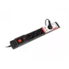 Regleta de enchufes ARMAC Multi M6 con protección contra sobretensiones, 6 tomas, cable de 10 m, negra