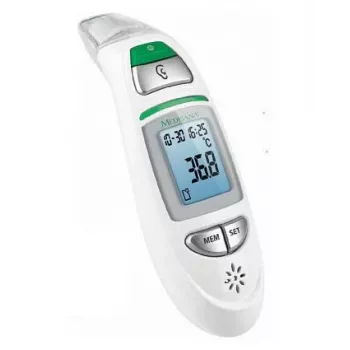 Termómetro de contacto Medisana TM 750 — termómetro de contacto digital, memoria 30, rango 0–100 °C, °C/°F, LCD, blanco