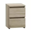 Mesita de noche top e shop M2 SONOMA — mesita de noche de 2 cajones, roble, 300×300×400 mm