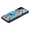 Funda protectora iKins para iPhone XR – diseño Poppin Rock negro