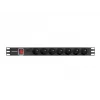 LANBERG PDU-07E-0200-IEC-BK PDU 1U 10A 7 tomas francesas 2m negro