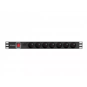 LANBERG PDU-07E-0200-IEC-BK PDU 1U 10A 7 tomas francesas 2m negro