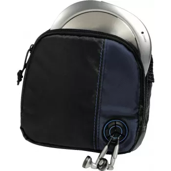 Funda para reproductor de CD Hama para reproductor y 3 CDs, negro/azul, Negro, Nylon