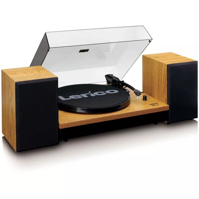 Lenco LS-300WD tocadiscos con altavoces externos, madera
