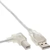 Microconnect USBAB5ANGLED-L Cable USB USB 2.0 5 m USB A USB B blanco