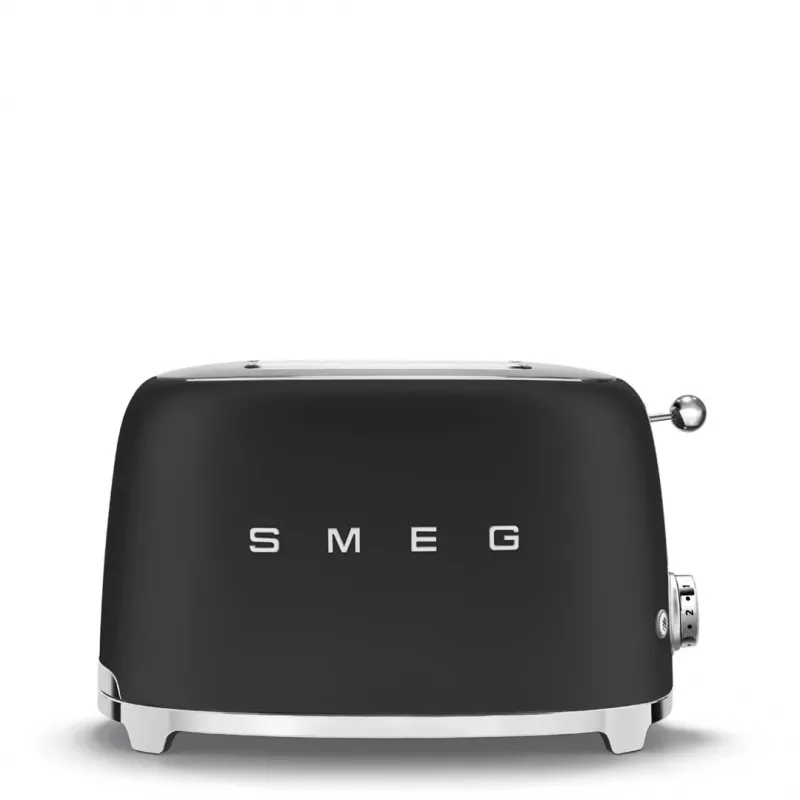 Tostadora Smeg 50's Style TSF01BLMEU 2 rebanadas Negro Acero inoxidable