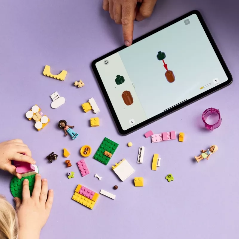 Juguete de construcción LEGO Friends Parque de juegos para cachorros Set 42665, 66 piezas, 2 minifiguras, edad 4+