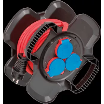 Alargador de corriente Brennenstuhl 1169717100 10m 3 tomas de corriente para exterior negro rojo