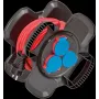 Alargador de corriente Brennenstuhl 1169717100 10m 3 tomas de corriente para exterior negro rojo