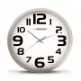 Reloj de pared Esperanza EHC013K Zurich negro, reloj de cuarzo ovalado negro, blanco