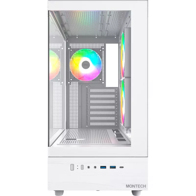 Montech XR Semitorre, cristal templado – blanca