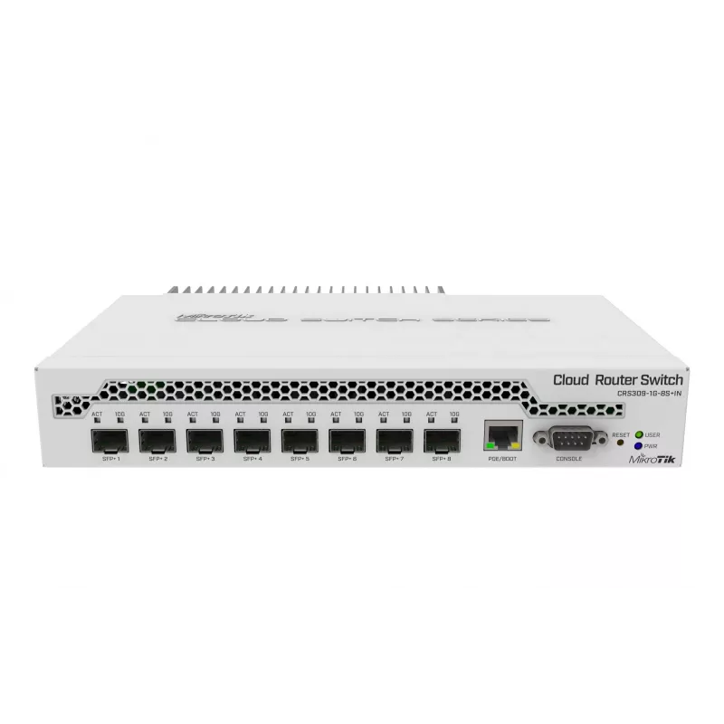 Mikrotik CRS309-1G-8S+ Gigabit Ethernet (10/100/1000) gestionado Power over Ethernet (PoE) blanco